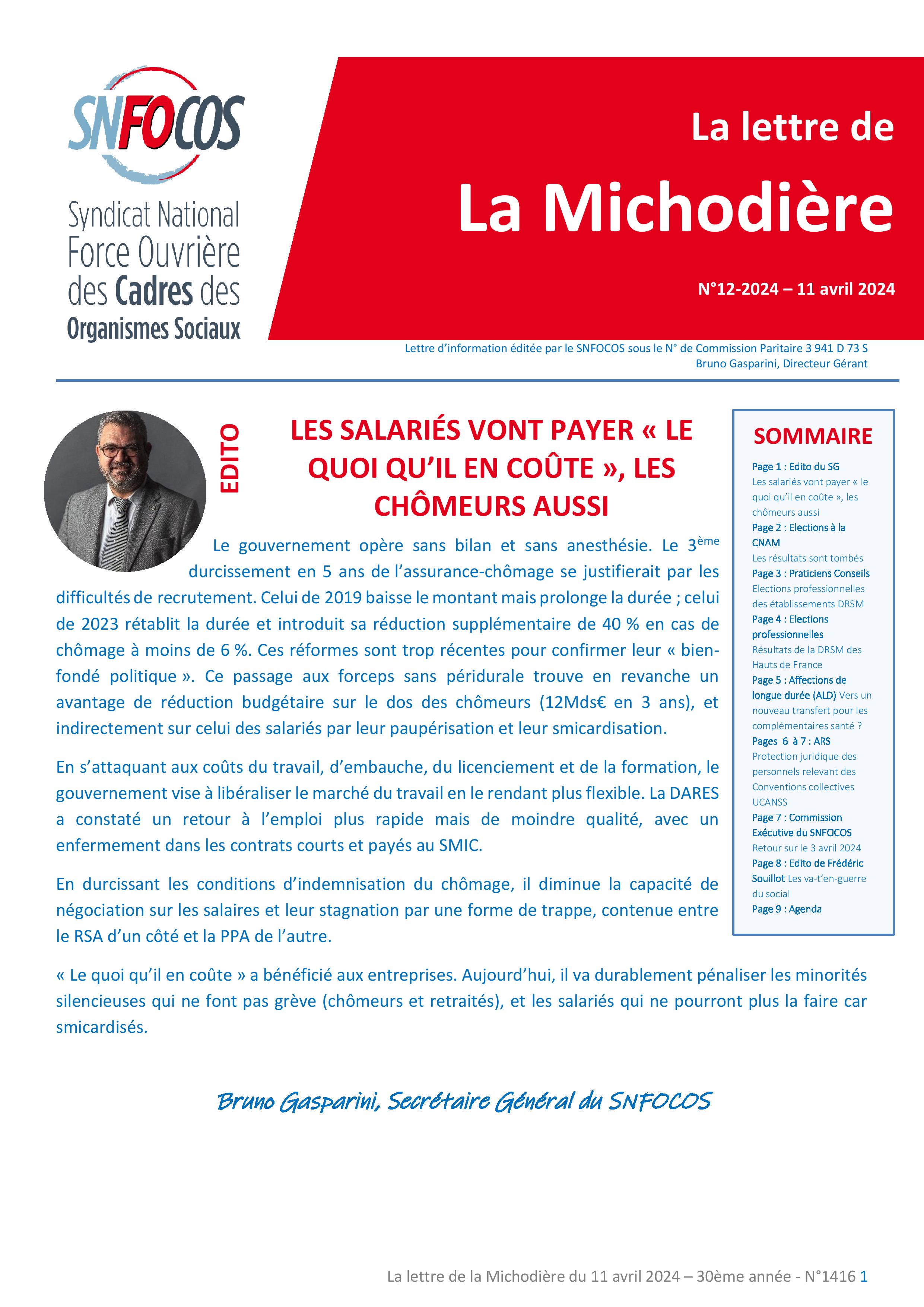 La lettre de La Michodière - N°12/2024 - FECFO